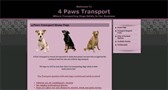 Desktop Screenshot of 4pawstransport.com