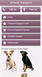 Mobile Screenshot of 4pawstransport.com