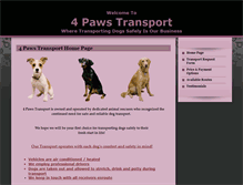 Tablet Screenshot of 4pawstransport.com